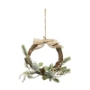 RETIF Couronne De Noel Decoree Baies Beige Branches Et Noeud En Jute O36Cm Discount