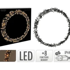 RETIF Couronne De Noel Lumineuse 600 Leds Extra Blanc Chaud O68Cm Store