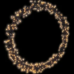 RETIF Couronne De Noel Lumineuse 500 Leds Extra Blanc Chaud O58Cm New
