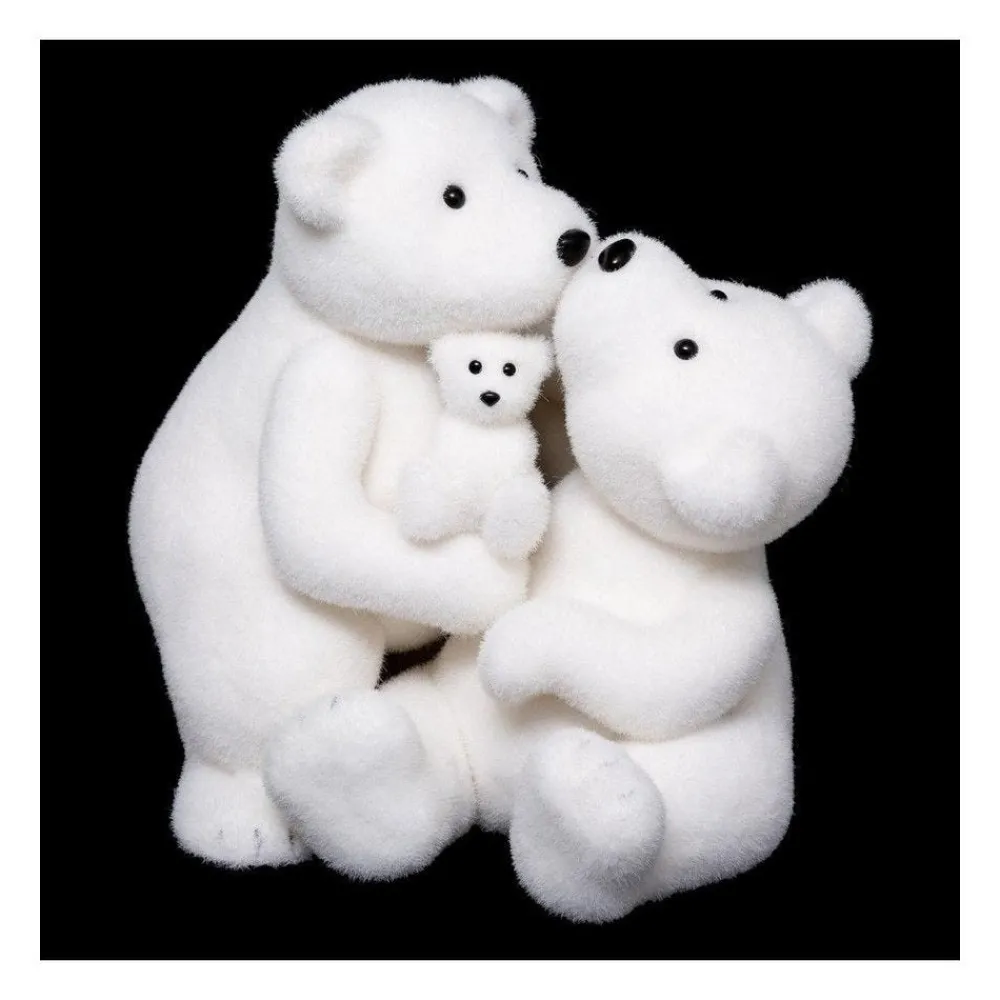 RETIF Deco De Noel Adorable Famille Ours Avec Des Bisous H40Cm Clearance