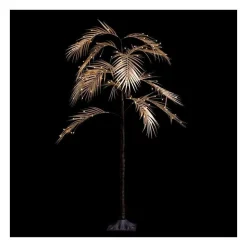 RETIF Deco De Noel Arbre Lumineux Palmier Feuilles Dorees 120 Led Blanc Chaud H120Cm Shop