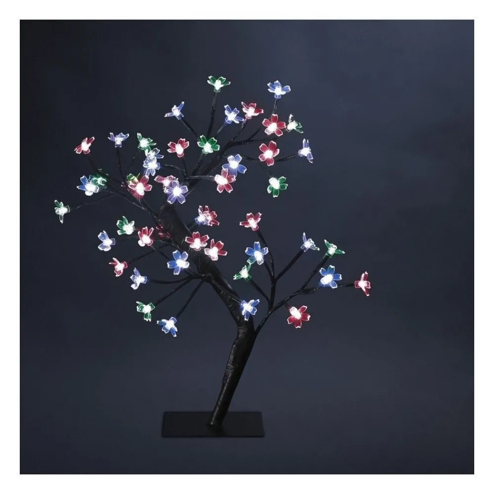 RETIF Deco De Noel Arbre Lumineux Prunus 48 Led A Variation De Couleurs H45Cm New