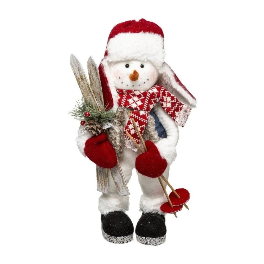 RETIF Deco De Noel Bonhomme De Neige Skieur H47Cm Flash Sale