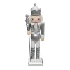 RETIF Deco De Noel Figurine Casse Noisette En Bois Blanc Et Argent H25Cm Online