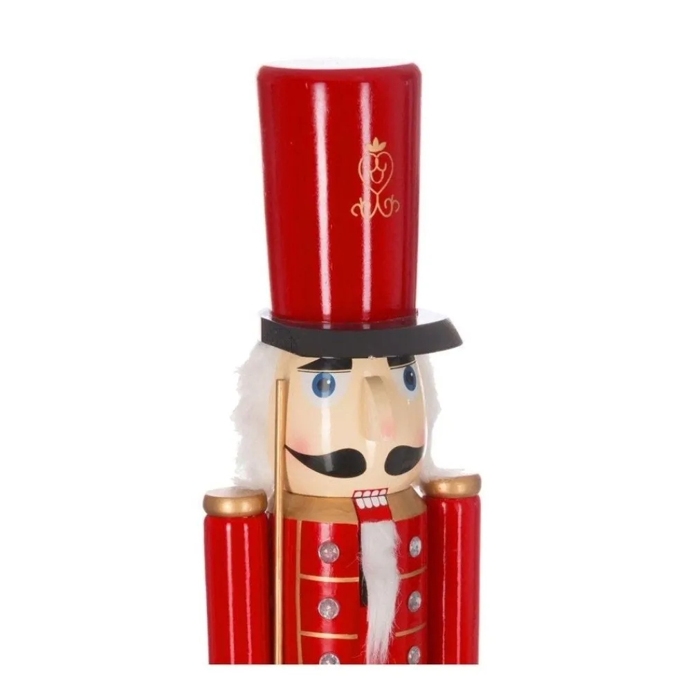 RETIF Deco De Noel Grande Figurine Casse Noisette En Bois Rouge H106Cm New