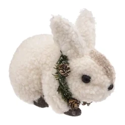 RETIF Deco De Noel Lapin Avec Couronne Decoree 13.5X17.5Cm Best Sale