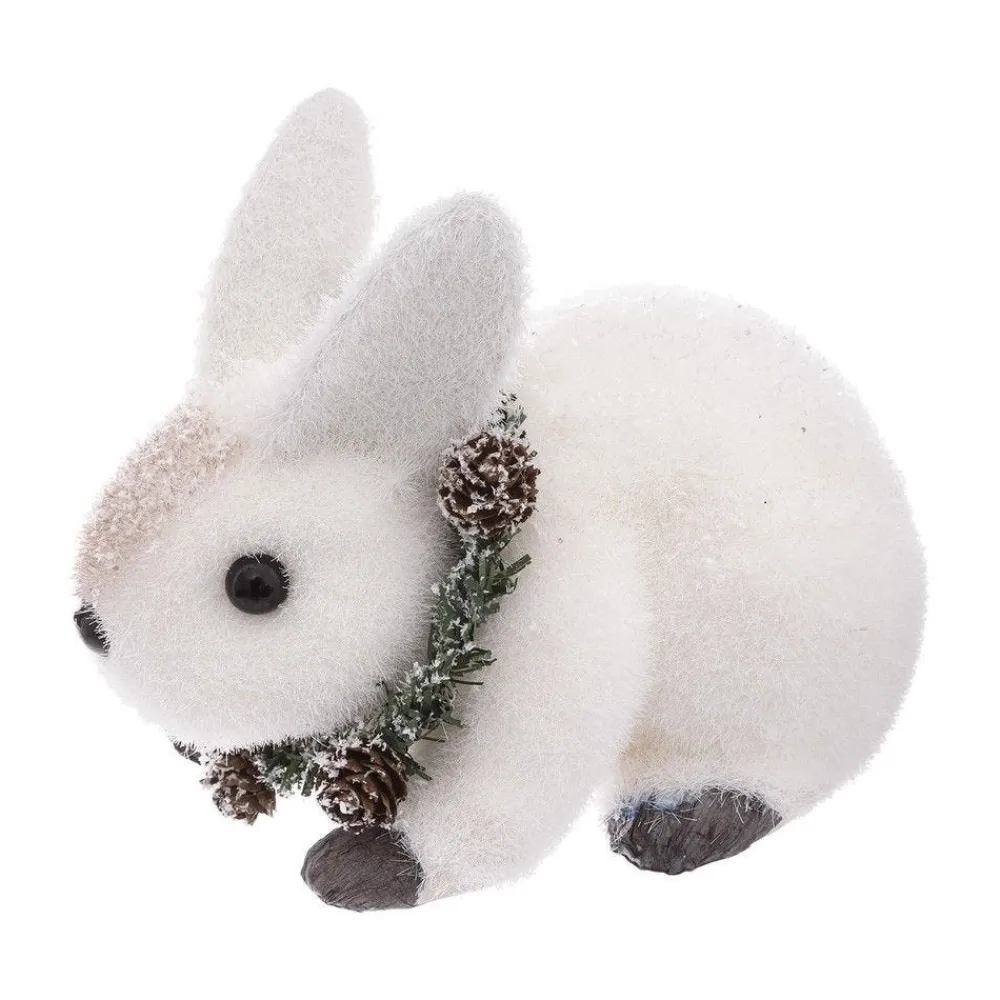 RETIF Deco De Noel Lapin Avec Couronne Decoree 14X16.8Cm Store