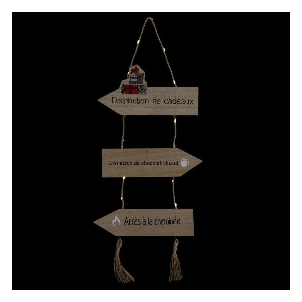 RETIF Deco De Noel Lumineuse Pancarte 3 Fleches A Suspendre 14 Led Blanc Chaud H65Cm Best Sale