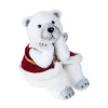 RETIF Deco De Noel Ours Blanc Assis Avec Habit Hot