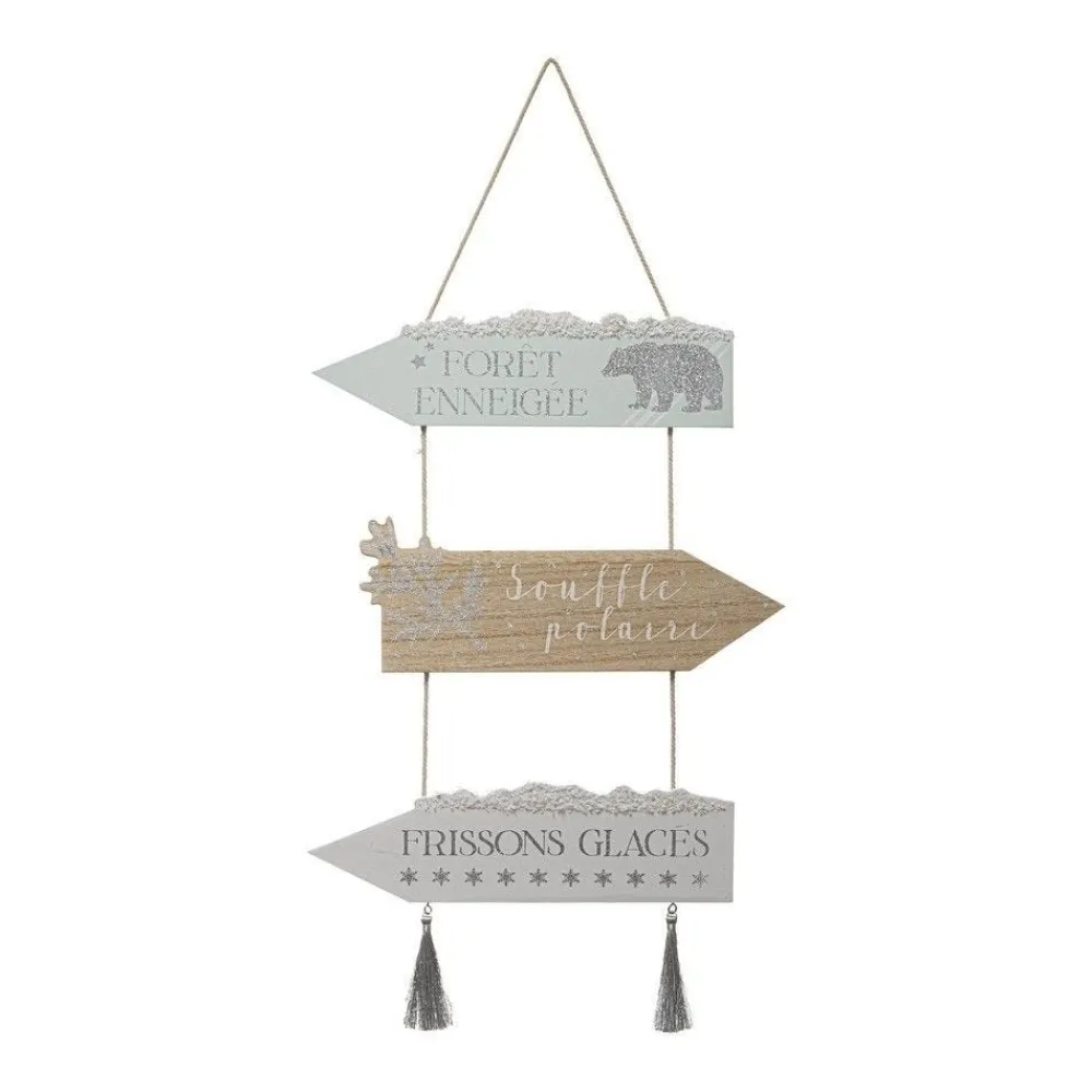 RETIF Deco De Noel Pancarte En Bois A Suspendre H50Cm Best