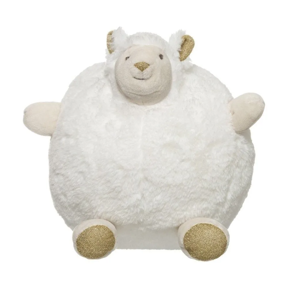 RETIF Deco De Noel Peluche Decorative Lama Blanc Et Dore H20Cm Best Sale