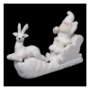 RETIF Deco De Noel Pere Noel Sur Son Traineau Blanc Floque New