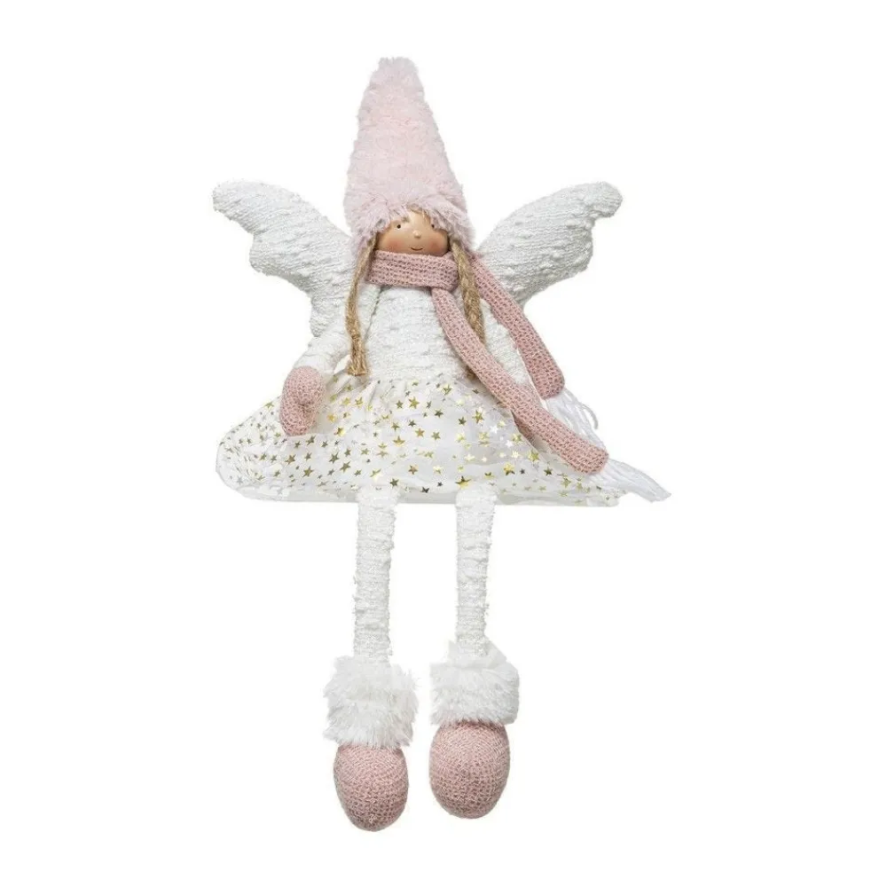 RETIF Deco De Noel Poupee Ange Rose Longues Jambes H56Cm Best Sale