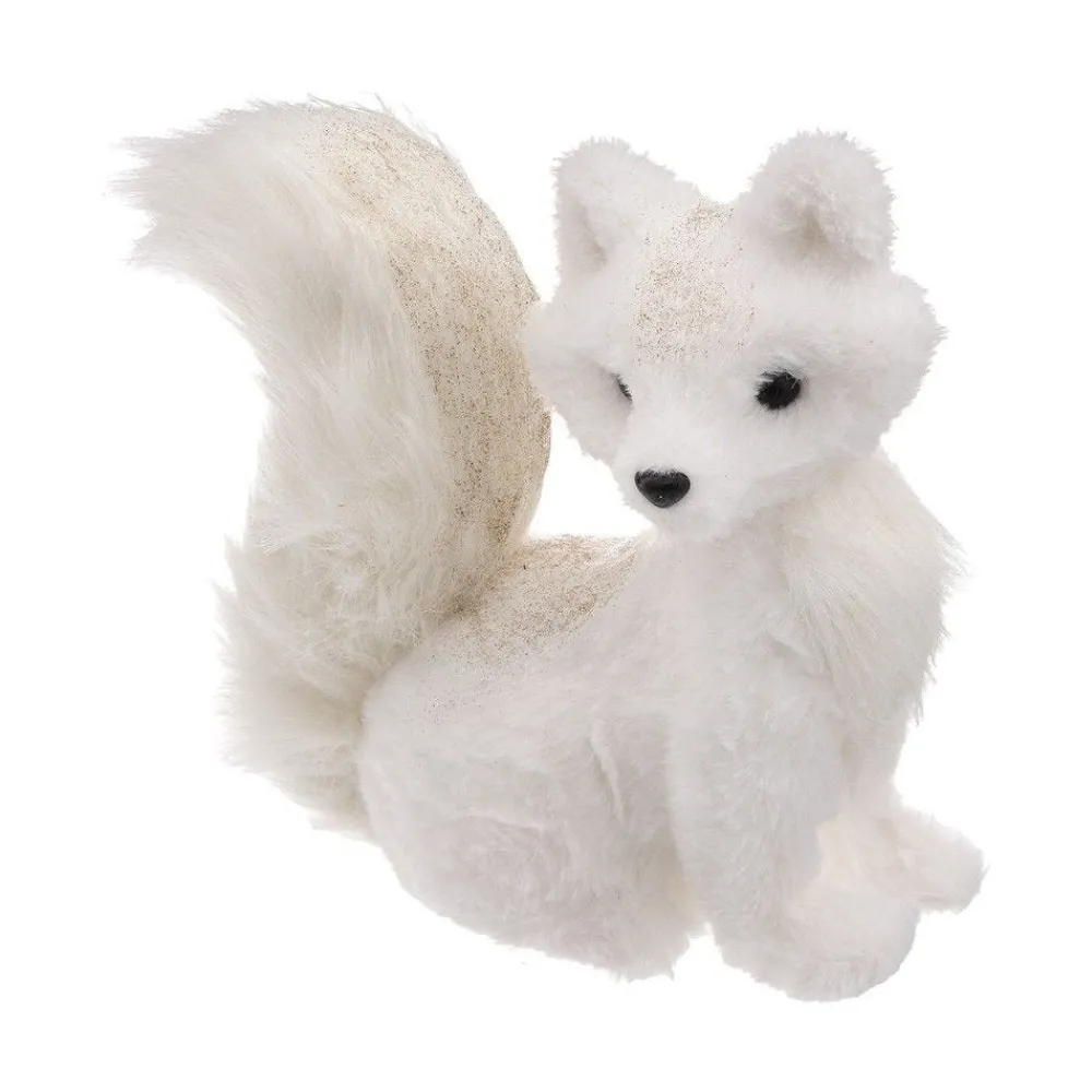 RETIF Deco De Noel Renard Blanc Avec Paillettes 26X26Cm Clearance
