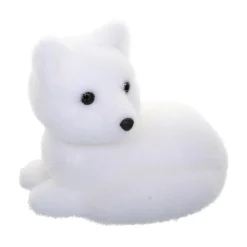 RETIF Deco De Noel Renard Couche Blanc Floque Cheap