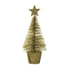 RETIF Deco De Noel Sapin De Table Or A Paillettes H14Cm New