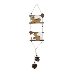 RETIF Deco De Noel Suspension En Bois Avec Ecureuil H55Cm Clearance