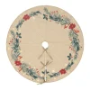RETIF Deco De Noel Tapis Pour Pied De Sapin Motif Poinsettia O90Cm Fashion