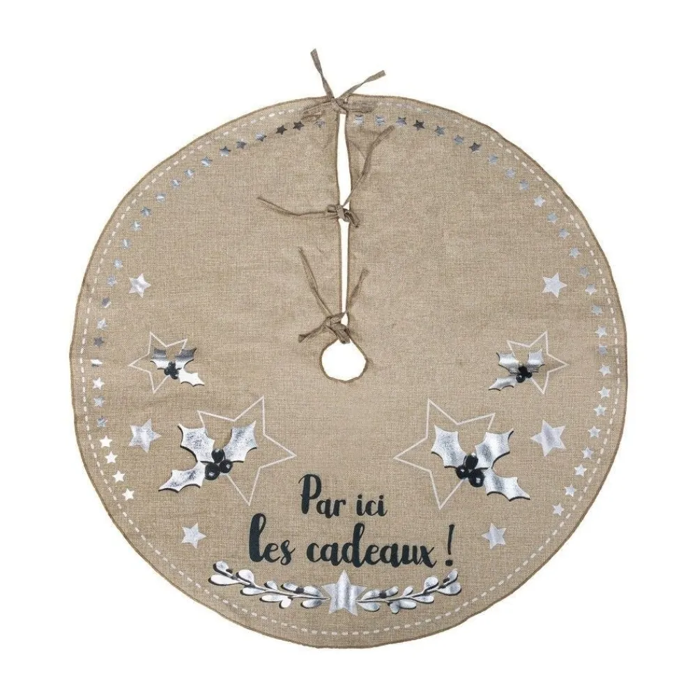 RETIF Deco De Noel Tapis Pour Pied De Sapin En Jute Imprimee O90Cm Online