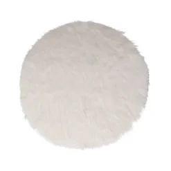 RETIF Deco De Noel Tapis Pour Pied De Sapin En Fourrure Blanche O90Cm Best