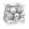 RETIF Deco De Sapin De Noel Kit 35 Pieces Boule Flocon Et Cimier Argente Shop