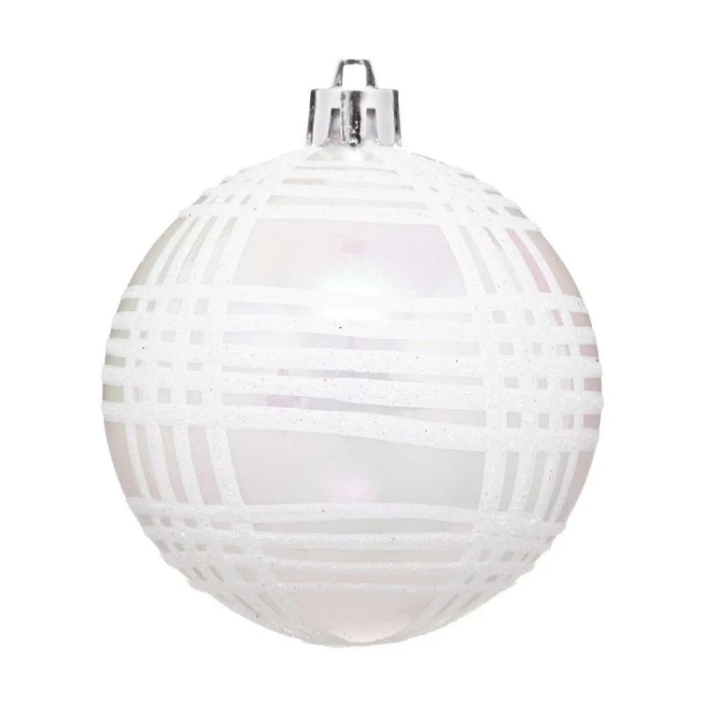 RETIF Deco De Sapin De Noel Kit 52 Pieces Boule Guirlande Et Cimier Blanc Fashion