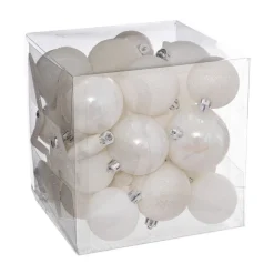 RETIF Deco De Sapin De Noel Kit 35 Pieces Boule Flocon Et Cimier Blanc Flash Sale