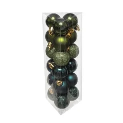 RETIF Deco De Sapin Lot De 18 Boules De Noel O3Cm Vert Olive Et Kaki Store