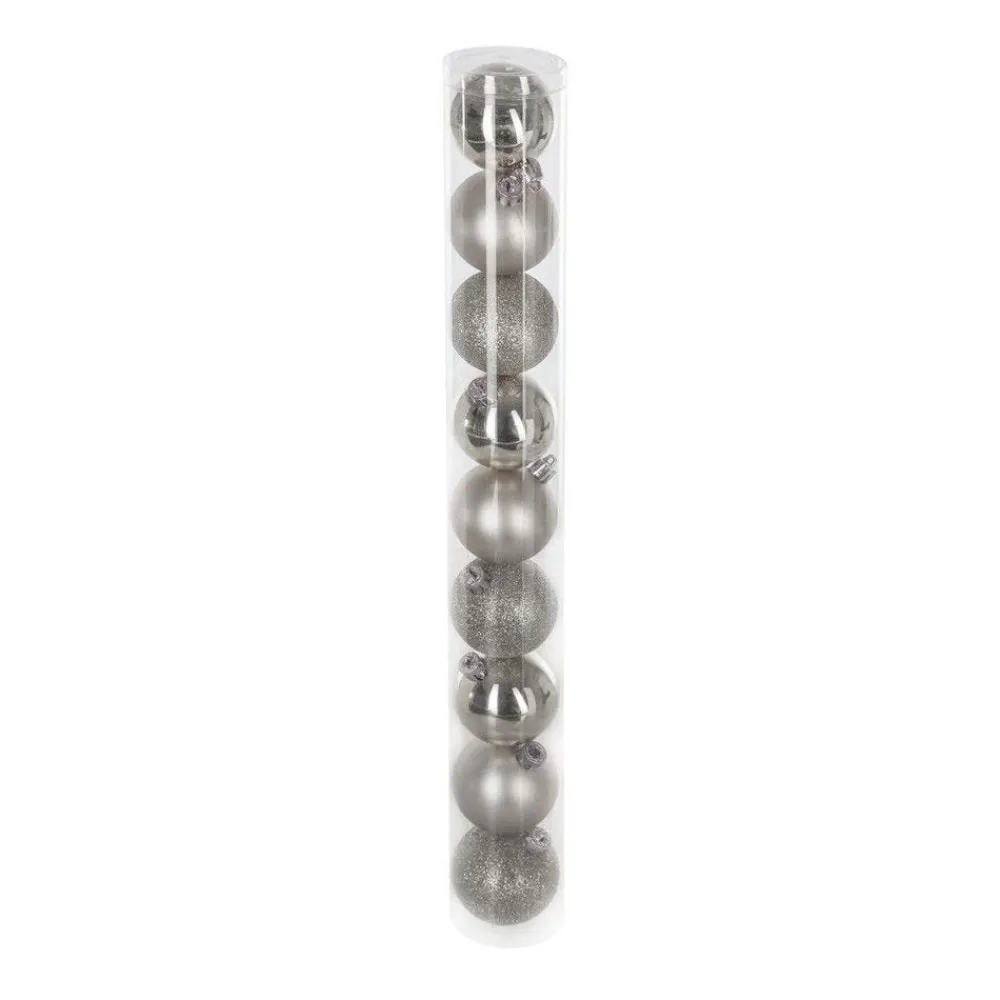 RETIF Deco De Sapin Lot De 9 Boules De Noel O6Cm Argent Discount