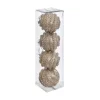 RETIF Deco De Sapin Lot De 4 Boules De Noel O8Cm Effet Maille Or Outlet