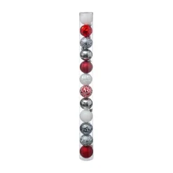 RETIF Deco De Sapin Lot De 12 Boules De Noel O6Cm Rouge Et Argent Clearance