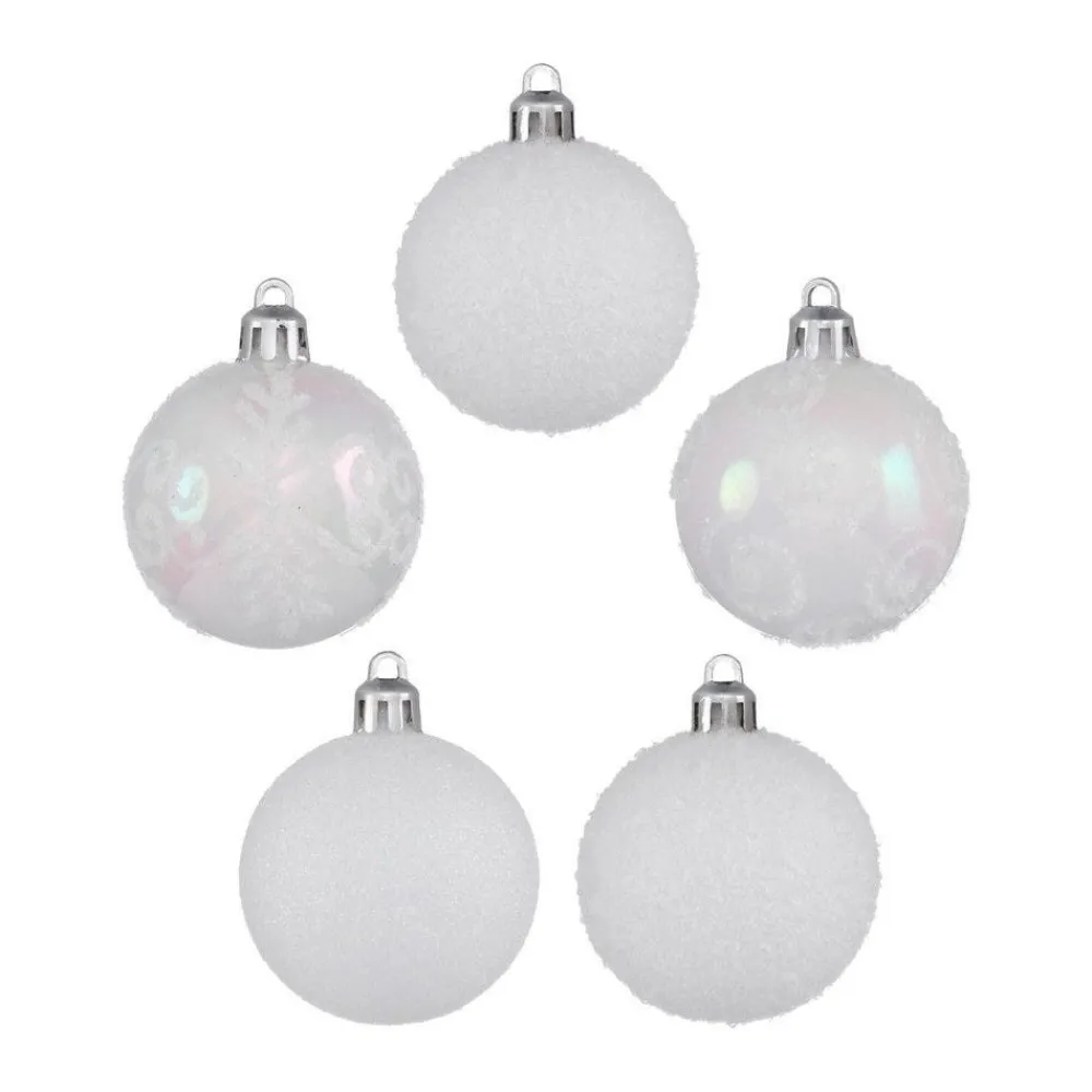 RETIF Deco De Sapin Lot De 5 Boules De Noel O5Cm Blanc Best Sale