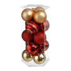 RETIF Deco De Sapin Lot De 15 Boules De Noel O5Cm Rouge Et Champagne Flash Sale