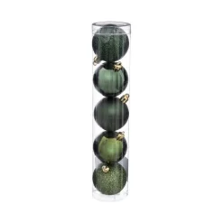 RETIF Deco De Sapin Lot De 5 Boules De Noel O5Cm Vert Olive Et Kaki Cheap