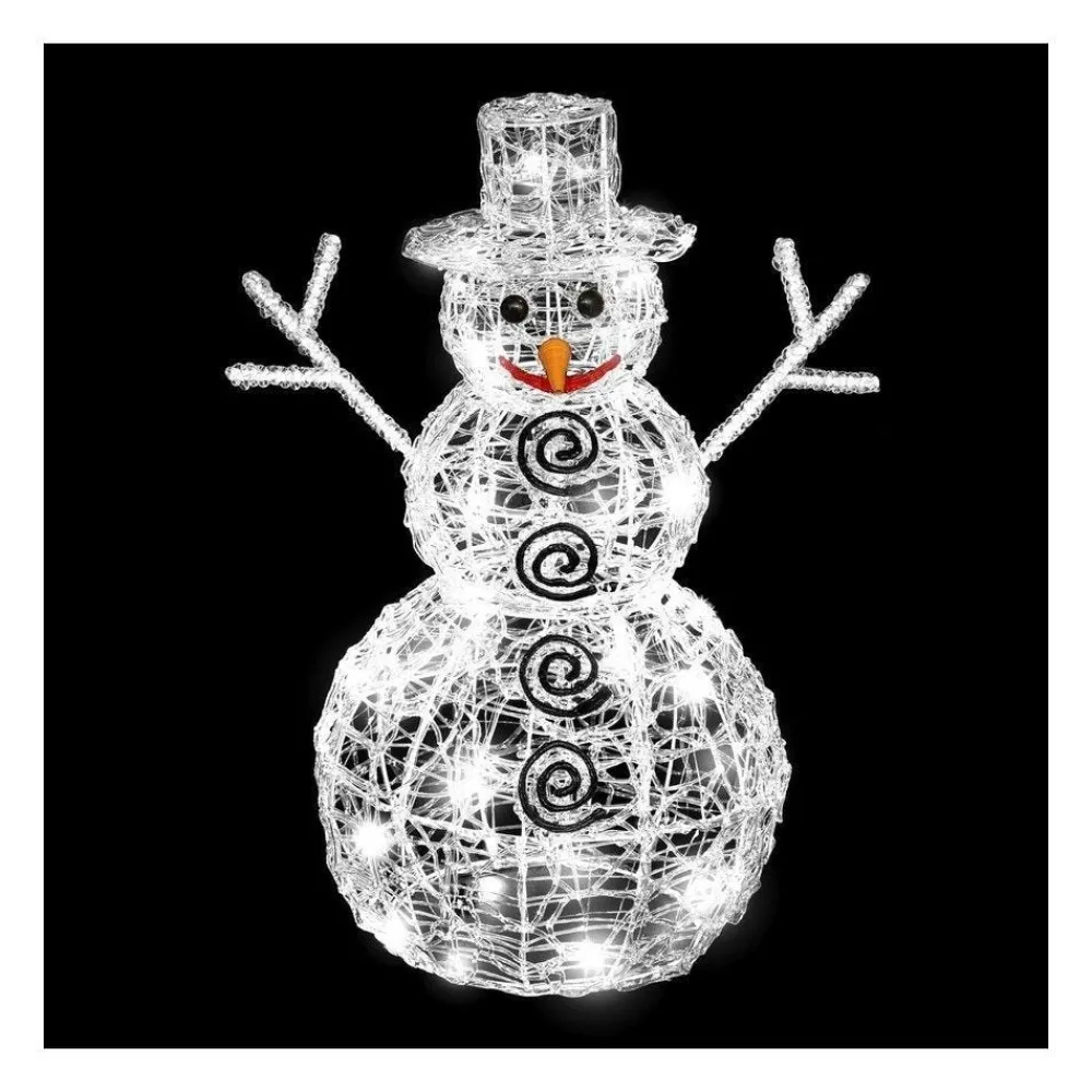 RETIF Deco Lumineuse Bonhomme De Neige 3D 96 Led Blanc Froid 8 Jeux De Lumiere H57Cm Sale
