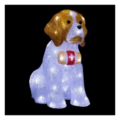 RETIF Deco Lumineuse Chien Saint-Bernard 40 Led Blanc Froid H38Cm Cheap