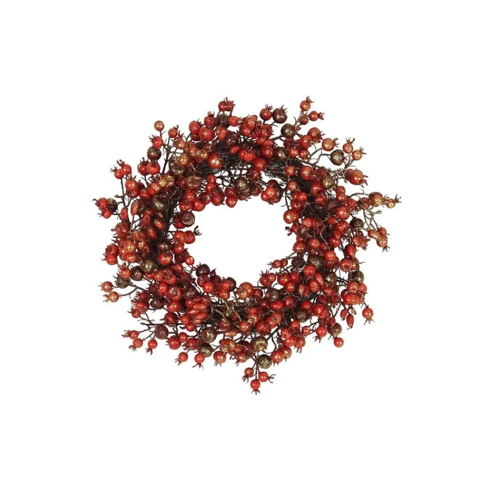 RETIF Decoration De Noel - Couronne Artificielle A Suspendre, D.35Cm, Rouge Shop