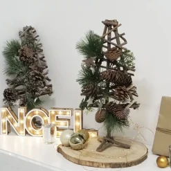 RETIF Decoration De Noel - Set De 2 Sapins De Table En Bois, H.45Cm Online