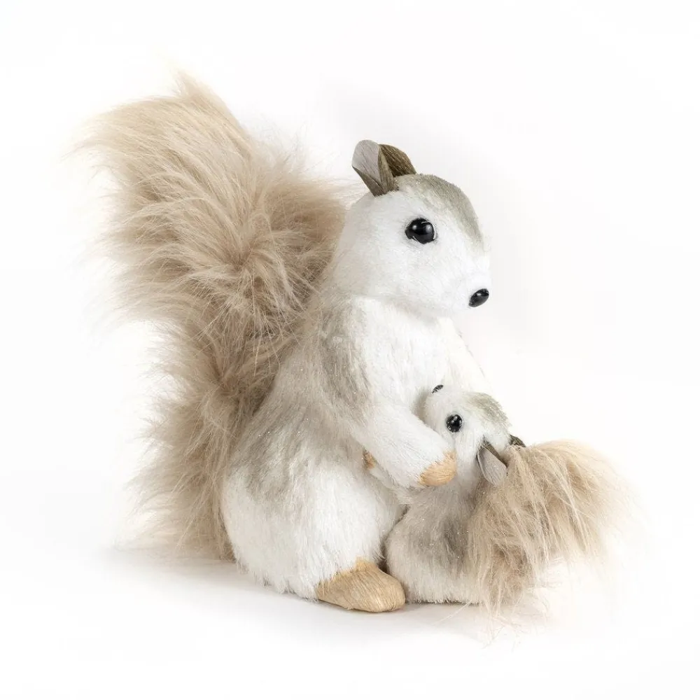 RETIF Ecureuil Et Son Bebe L 30 X P 13 X H 23,5 Cm New
