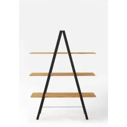 RETIF Etagere Echelle Metal Noir 3 Tablettes Bois L120 X P40 X H160Cm Online
