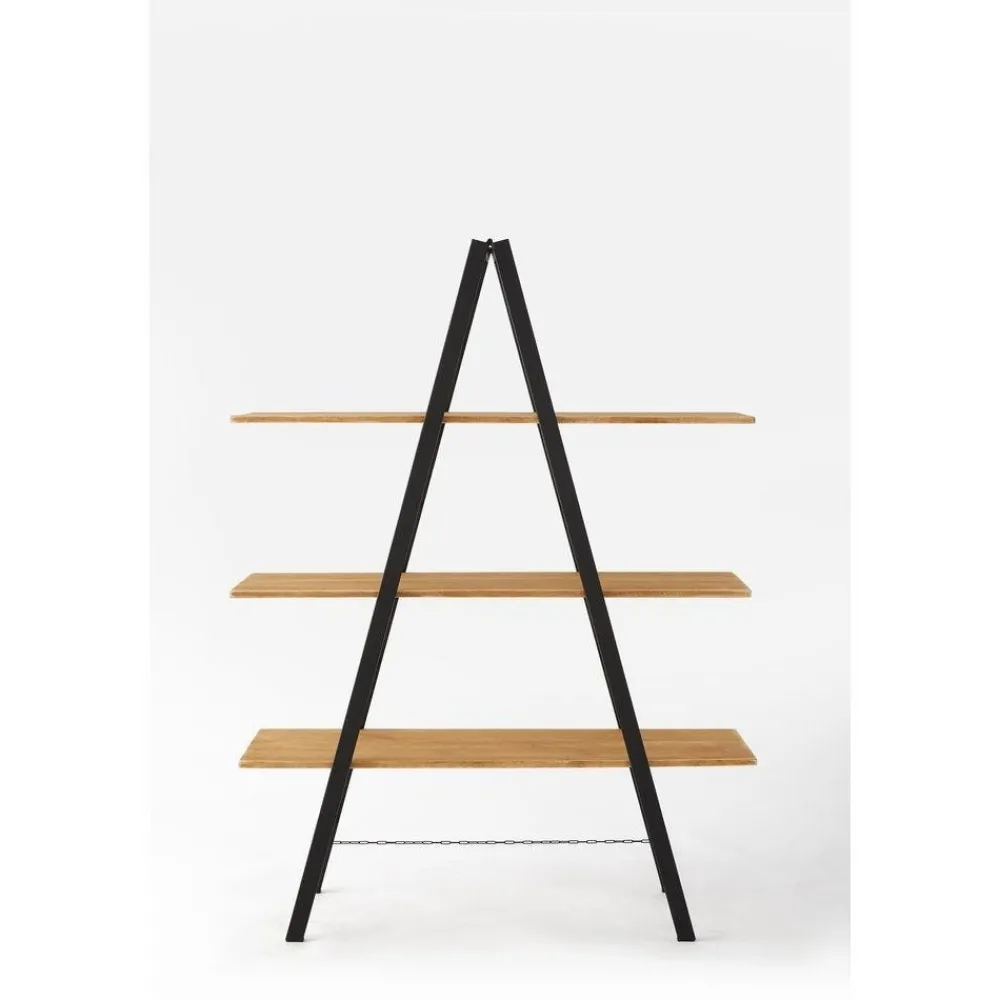 RETIF Etagere Echelle Metal Noir 3 Tablettes Bois L120 X P40 X H160Cm Online