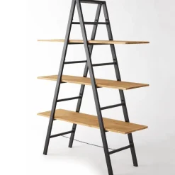 RETIF Etagere Echelle Metal Noir 3 Tablettes Bois L120 X P40 X H160Cm Online