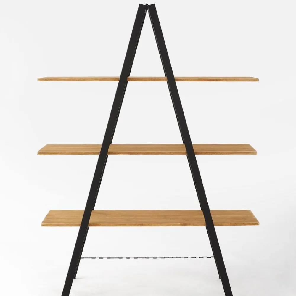 RETIF Etagere Echelle Metal Noir 3 Tablettes Bois L120 X P40 X H160Cm Online