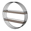 RETIF Etagere Ronde Metal Noir Et Bois 2 Niveaux Shop