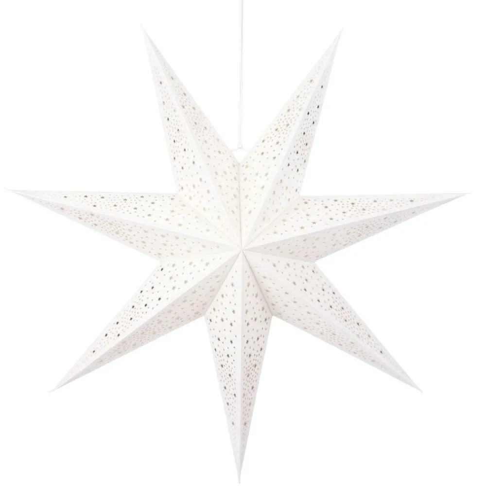 RETIF Etoile En Papier Blanc Avec Etoiles O75Cm Sale