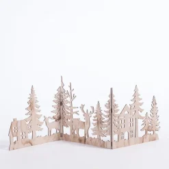 RETIF Facade Decoupe Sapins Et Cerfs En Mdf Pliable L 134 X H 45 Cm Best