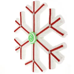 RETIF Flocon Rouge Et Blanc 42X8X43Cm Shop