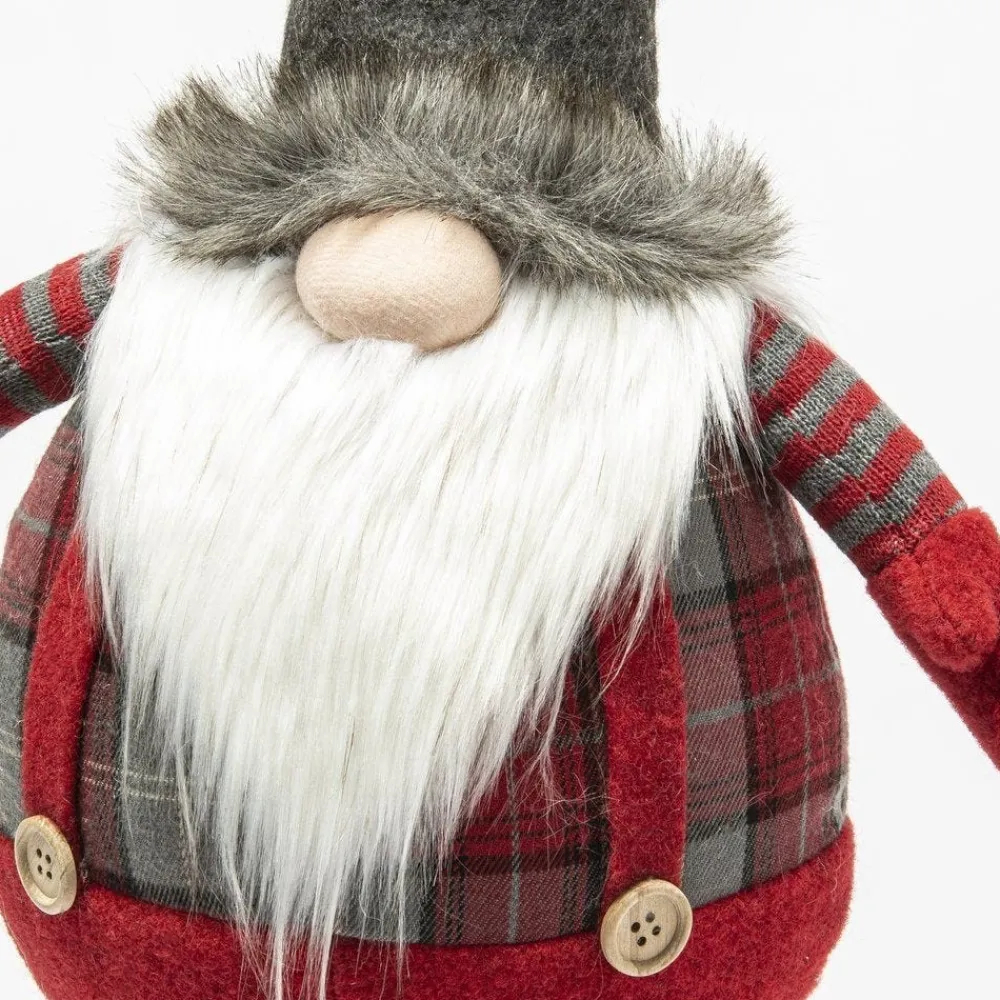 RETIF Gnome Boule En Tissu Rouge Et Gris H 88 Cm Store