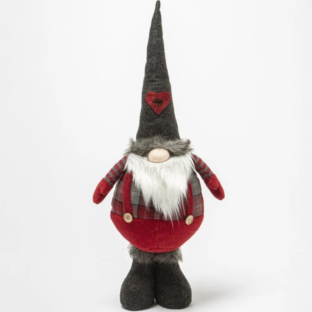RETIF Gnome Boule En Tissu Rouge Et Gris H 62 Cm Store