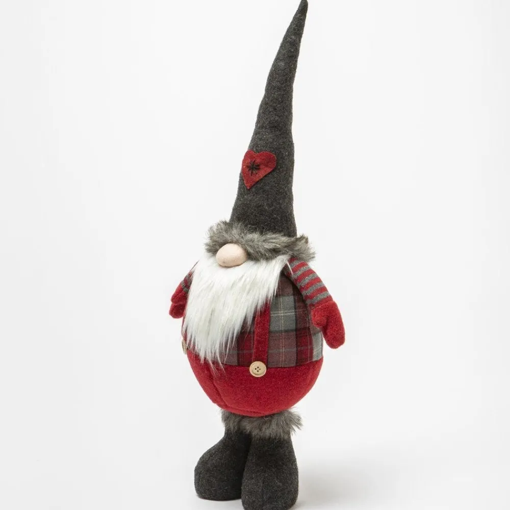 RETIF Gnome Boule En Tissu Rouge Et Gris H 62 Cm Store